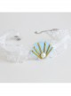 Seaside Travel Fashion White Fabric Blue Shell Pearl Lace Female Elastic Collar