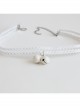 White Bells Double-Layer Retro Simple And Stylish Personality Female Elastic Collar