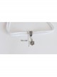 Retro Snowflake Personality Girl Loli Cute Fashion White Elastic Collar