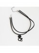 Retro Personality Geometric Fashion Black Rope Female Double Short Necklace