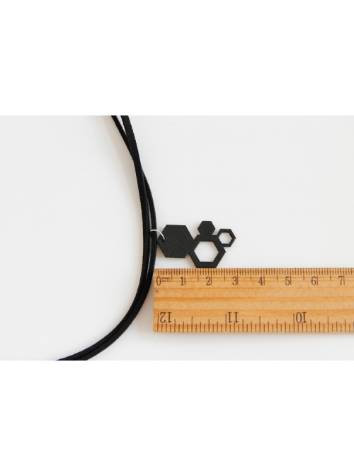 Retro Personality Geometric Fashion Black Rope Female Double Short Necklace