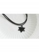 Simple Fashion Double-Layer Black Retro Velvet Rope Six-Pointed Star Pendant Punk Female Short Necklace