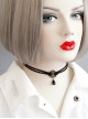 Handmade Retro Fashion Gothic Love Black Drop Diamond Female Choker