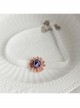 Fashion Fashion Simple Elegant Purple Flowers White Velvet Rope Female Short Collar