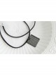 All-Match Retro Double-Layer Fashion Personality Stripes Geometric Black Female Collar