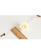 Fashion Elegant Bride Simple Lace White Rose Flower Female Short Necklace