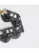 Retro Gothic Fashion Personality Black Lace Flower Drop Diamond Female Collar
