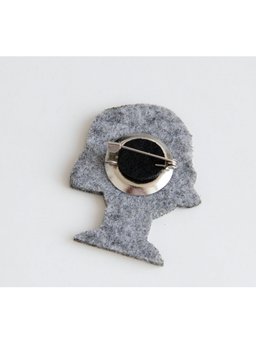 Cute Fashion Personality Cartoon Red Hat Sunglasses Short Hair Girl Female Brooch