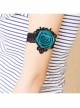 Personality Creative Gothic Retro Blue Rose Flower Elastic Black Lace Female Armband