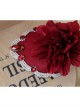 Bride Fashion Retro Personality Red Flower Gemstone Gold Lace Top Hat Hairpin