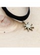 Retro Fashion Little Sun Pendant Female Retro Christmas Party Black Velvet Rope Choker