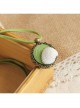 Retro Fashion All-Match Personality Green Pendant White Shell Velvet Rope Female Long Necklace