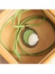 Retro Fashion All-Match Personality Green Pendant White Shell Velvet Rope Female Long Necklace