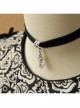 Baroque Retro Fashion Simple Mermaid Pendant Black Velvet Female Choker