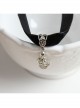 Baroque Retro Fashion Simple Mermaid Pendant Black Velvet Female Choker
