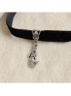 Baroque Retro Fashion Simple Mermaid Pendant Black Velvet Female Choker