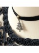 Simple Retro Christmas Tree Fashion Black Velvet Ribbon Female Short Necklace