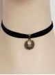 Retro Personality Fashion Black Velvet Rope Love Wings Pendant Simple Female Short Necklace