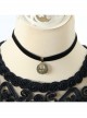 Retro Personality Fashion Black Velvet Rope Love Wings Pendant Simple Female Short Necklace