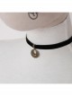 Retro Personality Fashion Black Velvet Rope Love Wings Pendant Simple Female Short Necklace