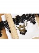 Gothic Punk Fashion Retro Prom Mask Black Rose Flower Pearl Lace Female Choker