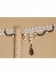 Exaggerated Baroque Retro Personality Love Wings Peacock White Lace Pearl Fashion Female Short Necklace