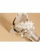 Exaggerated Baroque Retro Personality Love Wings Peacock White Lace Pearl Fashion Female Short Necklace