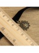 Retro Fashion Simple Cartoon Sun Pendant Black Velvet Rope Gothic Female Short Necklace