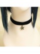 Fashion Retro Simple Starfish Pendant Black Velvet Rope Female Short Necklace