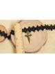 Cute Fashion Retro Personality Black Lace Flower Cross Pendant Female Collar