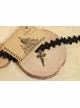 Cute Fashion Retro Personality Black Lace Flower Cross Pendant Female Collar