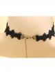 Gothic Retro Fashion Personality Vampire Cross Pendant Black Lace Female Choker