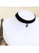 Retro Fashion Love Pendant Gothic Lolita Vampire Black Velvet Rope Female Collar
