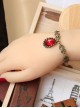 Vintage Palace Ruby Personality Female Fashion Handmade Bracelet