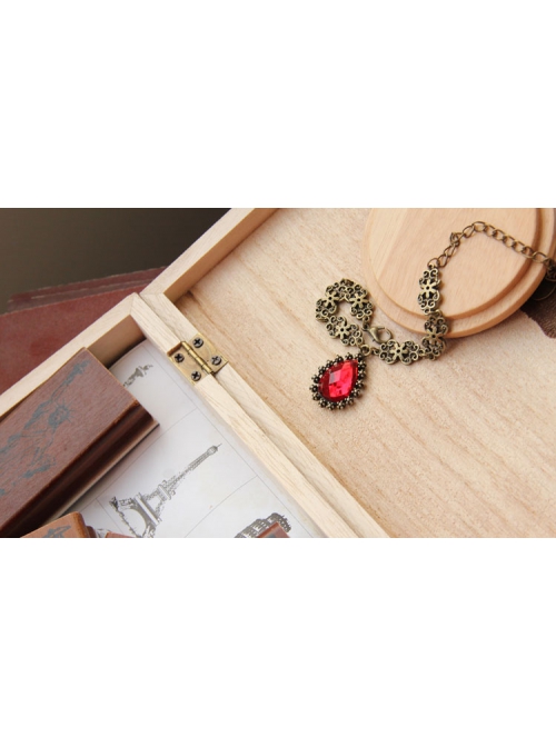 Vintage Palace Ruby Personality Female Fashion Handmade Bracelet
