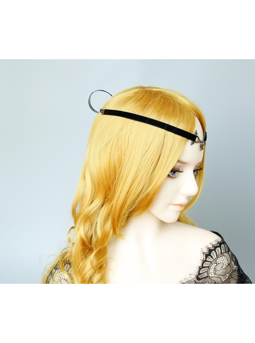Trend Fashion Retro Halloween Witch Spider Black Velvet Rope Female Hairband