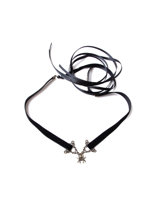Trend Fashion Retro Halloween Witch Spider Black Velvet Rope Female Hairband