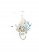 Fashion Rest Mermaid Starfish Artificial Crystal Seashell Blue Coral Tassel Party Seaside Hairpin