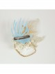 Fashion Rest Mermaid Starfish Artificial Crystal Seashell Blue Coral Tassel Party Seaside Hairpin