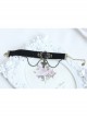 Elegant Retro Court Gothic Fashion Black Velvet Ribbon Rose Flower Tassel Cross Pendant Female Anklet