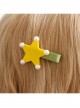 Children's Day Party Prom Girl Baby Artificial Pearl Green Yellow Star Fabric Hairpin