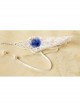 Bride Marry White Retro Fashion Lace Blue Flowers Female With Ring Gloves Bracelet