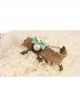 Retro Fashion Personality Artificial Pearl Flower Green Bow Female Hemp Rope Bracelet