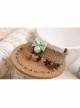 Retro Fashion Personality Artificial Pearl Flower Green Bow Female Hemp Rope Bracelet