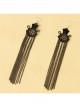 Retro Fashion Personality Super Long Black Lace Tassel Sexy Female Earrings