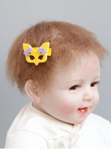 Fashion Cute Pink Yellow Fox Stars Children Baby Birthday Holiday Hairpin