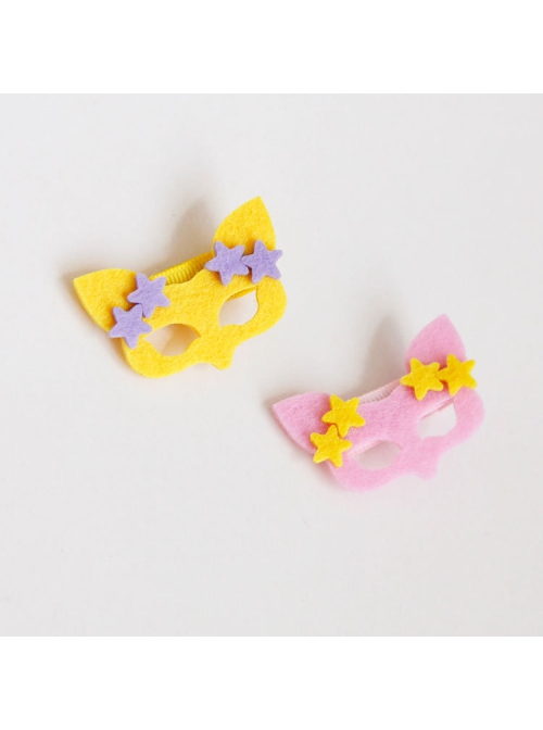 Fashion Cute Pink Yellow Fox Stars Children Baby Birthday Holiday Hairpin