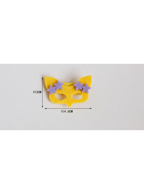 Fashion Cute Pink Yellow Fox Stars Children Baby Birthday Holiday Hairpin