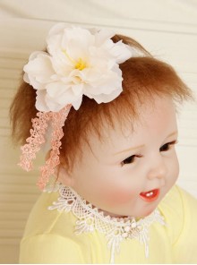 Fashion Cute Holiday Birthday Princess White Flower Tassel Baby Girl Hairband