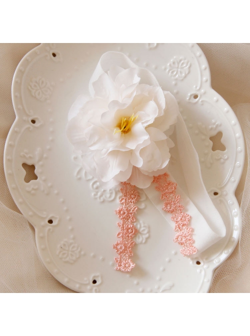 Fashion Cute Holiday Birthday Princess White Flower Tassel Baby Girl Hairband
